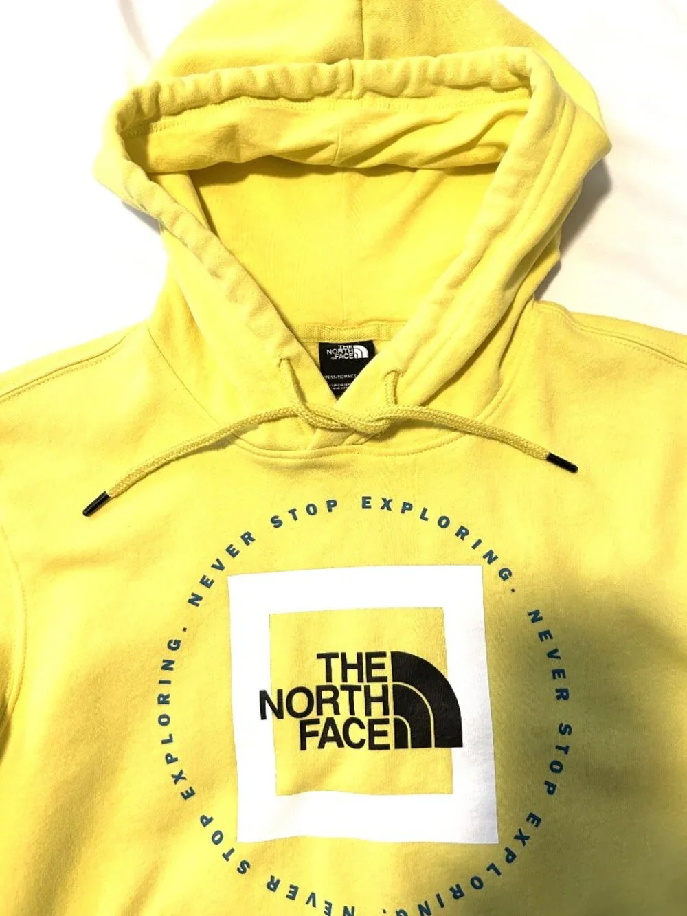 The North Face men's yellow hoodie, size small